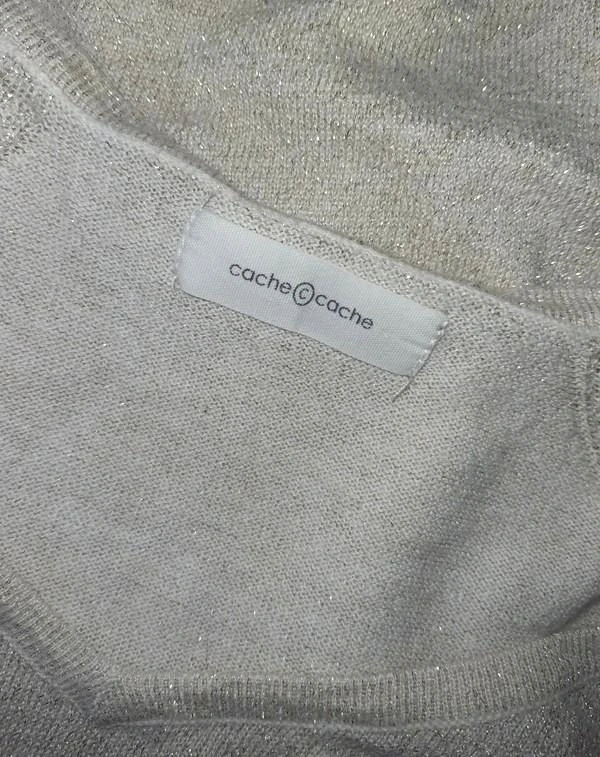 Light sparkling V-neck sweater women’s size 38 - M – photo 8